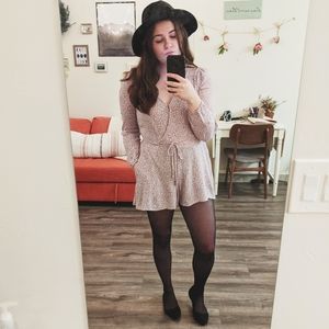 AE Long Sleeve Floral Surplice Romper